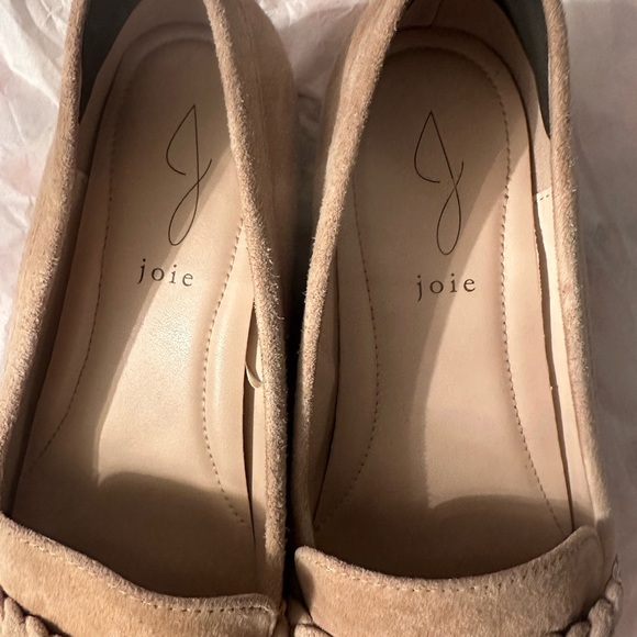 Joie Beige Suede Braided Loafers - Picture 3 of 7